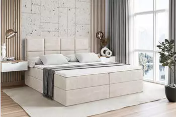 ALTDECOR Nova Boxspringbett mit Matratze H3, Topper und Lattenrost, 160x200cm