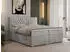 MKS Meble PERA Boxspringbett mit Bettkasten und Topper, 120x200cm, Hellgrau Velvet H3