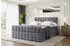 ALTDECOR Miami-Z King Boxspringbett 120x200cm Samt Dunkelgrau H3/H4 mit Bettkasten