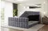 ALTDECOR Miami-Z King Boxspringbett 120x200cm Samt Dunkelgrau H3/H4 mit Bettkasten