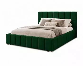 Marpur ALMA Polsterbett mit Kopfteil, Bettkasten & Lattenrost, 160x200cm, Velour Gr&uuml;n (Bed_Alma_160x200_Amor_Velvet_4311)