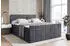 ALTDECOR Boxspringbett MOETI-Z KING 160x200cm Samt Dunkelgrau H3/H4 Matratzen