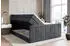 ALTDECOR Boxspringbett MOETI-Z KING 160x200cm Samt Dunkelgrau H3/H4 Matratzen