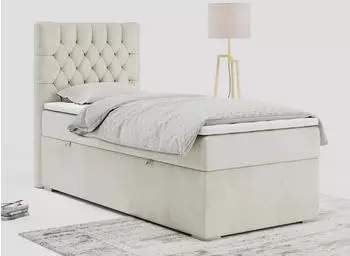 MKS Meble PERA Boxspringbett 90x200cm mit Bettkasten, H3, Beige