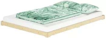 Erst-Holz Niedrigbett Doppelbett Fichte/Tanne unbehandelt 200x200cm (V-60.47N-20)