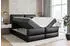ALTDECOR Boxspringbett BOXI3-Z 180x200cm H3 Matratze Topper Kunstleder Schwarz (BOXI3-Z)