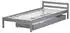 Homestyle4u Bettkasten mit Rollen, Grau, Holz