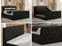MKS Meble Miren King Duo Boxspringbett 140x200cm mit Bettkasten, Kunstleder, Schwarz, H3