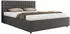 MKS Meble Pavo Classic Polsterbett mit Bettkasten, Kunstleder, Grau, 200x200cm