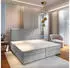 Masseno GIARRO Boxspringbett 160x200cm mit Bonell-Matratze, Topper & Bettkästen, Hellgrau (GIARRO 160X200 CM POSO 55 + PAROS 05)