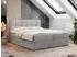 MKS Meble Rico Boxspringbett mit Bettkasten, Multipocket-Matratze H4, Topper, Hellgrau, 120x200cm