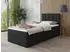 Sofnet Star Mini Boxspringbett mit Bettkasten, Bonell-Matratze & Topper, 90x200cm, Schwarz