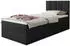 Sofnet Star Mini Boxspringbett mit Bettkasten, Bonell-Matratze & Topper, 90x200cm, Schwarz