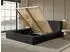 Fun Möbel Modesto Polsterbett 160x200cm Stoff Lincoln, Schwarz