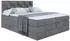 ALTDECOR Zafira-BZ King Boxspringbett 140x200cm H3/H4 Dunkelgrau Samt (800001227104)