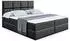 ALTDECOR Nova Boxspringbett 140x200cm H3 Matratze, Kunstleder Schwarz (800000504622)
