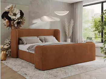 MKS Meble Emora Classic Duo Polsterbett 160x200cm, Orange Struktur (EMORA CLASSIC DUO)