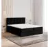Masseno MERIL Boxspringbett 180x200cm mit Matratze und Topper, Schwarz (MERIL 180X200 CM KRONOS 07)