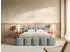 Selsey Cloudy Low Polsterbett mit Bettkasten, wasserabweisender Samt, Grau, 160x200cm