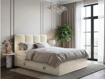 Mirjan24 Point Boxspringbett mit 2 Bettk&auml;sten und Topper, H3, 180x200cm (Onega 14)