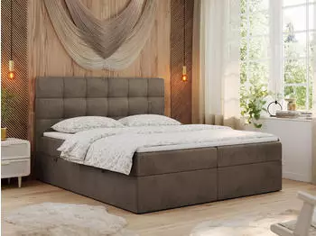 MKS Meble ERNI Boxspringbett 120x200 mit Bettkasten, Multipocket-Matratze H3, Topper