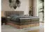 MKS Meble Bellissimo King Boxspringbett 200x200 mit Bettkasten, Velvet Braun, H3, Wotan Eiche Rahmen