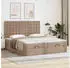 vidaXL Ottoman-Bett mit Matratzen Kunstleder Cappuccino 180x200cm (3313658)