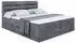 ALTDECOR Celestia Boxspringbett mit Matratze H3, Topper & Lattenrost, Dunkelgrau Samt, 160x200cm
