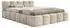 Selsey Cloudy Low Polsterbett 200x200cm Hellbeige wasserabweisender Samt mit Bettkasten (Cloudy Low)