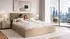 Marpur Aura Polsterbett mit Bettkasten und Lattenrost, Velourstoff, Braun, 200x200cm