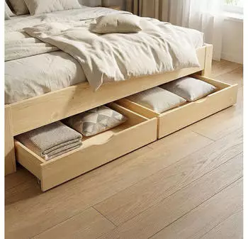 Homestyle4u Bettkasten 2er-Set Holz Natur (1910)