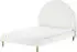 Vipack Moon Polsterbett Bouclé Stoff weiß 147x212cm inkl. Rolllattenrost