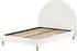 Vipack Moon Polsterbett Bouclé Stoff weiß 147x212cm inkl. Rolllattenrost