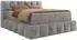 MKS Meble Nira King Boxspringbett 140x200cm mit Bettkasten & Topper, Hellgrau Plüsch, H3