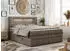 MKS Meble Gold-5 King Boxspringbett mit LED, Bettkasten & Topper, 180x200cm, Braun (H4)