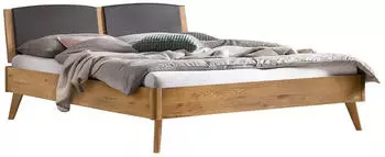 Hasena Mareto Bettgestell Massivholz Wildeiche gepolstertes Kopfteil 160x200cm