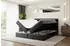 ALTDECOR Celestia Boxspringbett mit Matratze H4, Topper & Lattenrost, Kunstleder Schwarz, 160x200cm