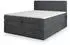 Masseno Lunera Boxspringbett 160x200cm mit Matratze, Topper & Bettkasten, Graphit (LUNERA 160X200 CM TILIA 90)