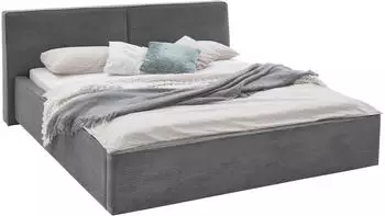 Meise M&ouml;bel Magnum Polsterbett mit Bettkasten, Cord, Grau (35105807-0)