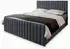 Masseno Arion Boxspringbett 140x200cm mit Matratze und Topper, Grau (PAROS 06)