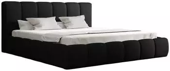 Fun M&ouml;bel Giulia Polsterbett 140x200cm Magic Velvet, Schwarz (GIULIA)