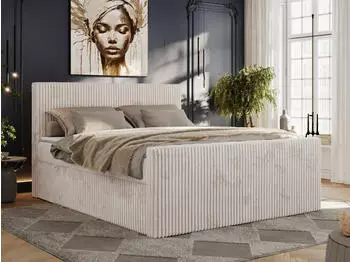 MKS Meble Tiliano Duo Boxspringbett 200x200cm Cord, zwei Bettk&auml;sten, Topper T25