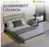Juskys Lissabon Polsterbett 140x200cm Leinen beige, LED, verstellbares Kopfteil (301573)