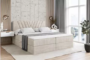 ALTDECOR Ernina Boxspringbett mit Matratze H3, Topper & Bettkasten, 200x200cm (ERNINA)