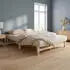 Homestyle4u Palettenbett Massivholz Kiefer 120x200cm mit Lattenrost (3165)