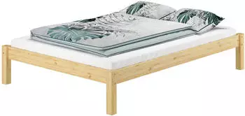 Erst-Holz Massivholzbett Kiefer natur 140x200 Futon ohne Kopfteil (60.35-14)