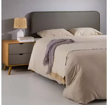 Idimex CELEST Bettkopfteil 160cm gepolstert Kunstleder grau (CELEST)