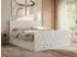 MKS Meble Miren Duo Boxspringbett 180x200cm mit Bettkasten, Kunstleder, Weiß (Miren Duo)