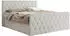 MKS Meble Miren Duo Boxspringbett 180x200cm mit Bettkasten, Kunstleder, Weiß (Miren Duo)