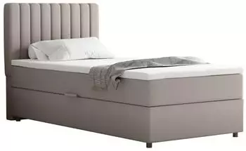 Panda Möbel Everest Boxspringbett Einzelbett 90x200cm mit Topper & Bettkasten (EVEREST)
